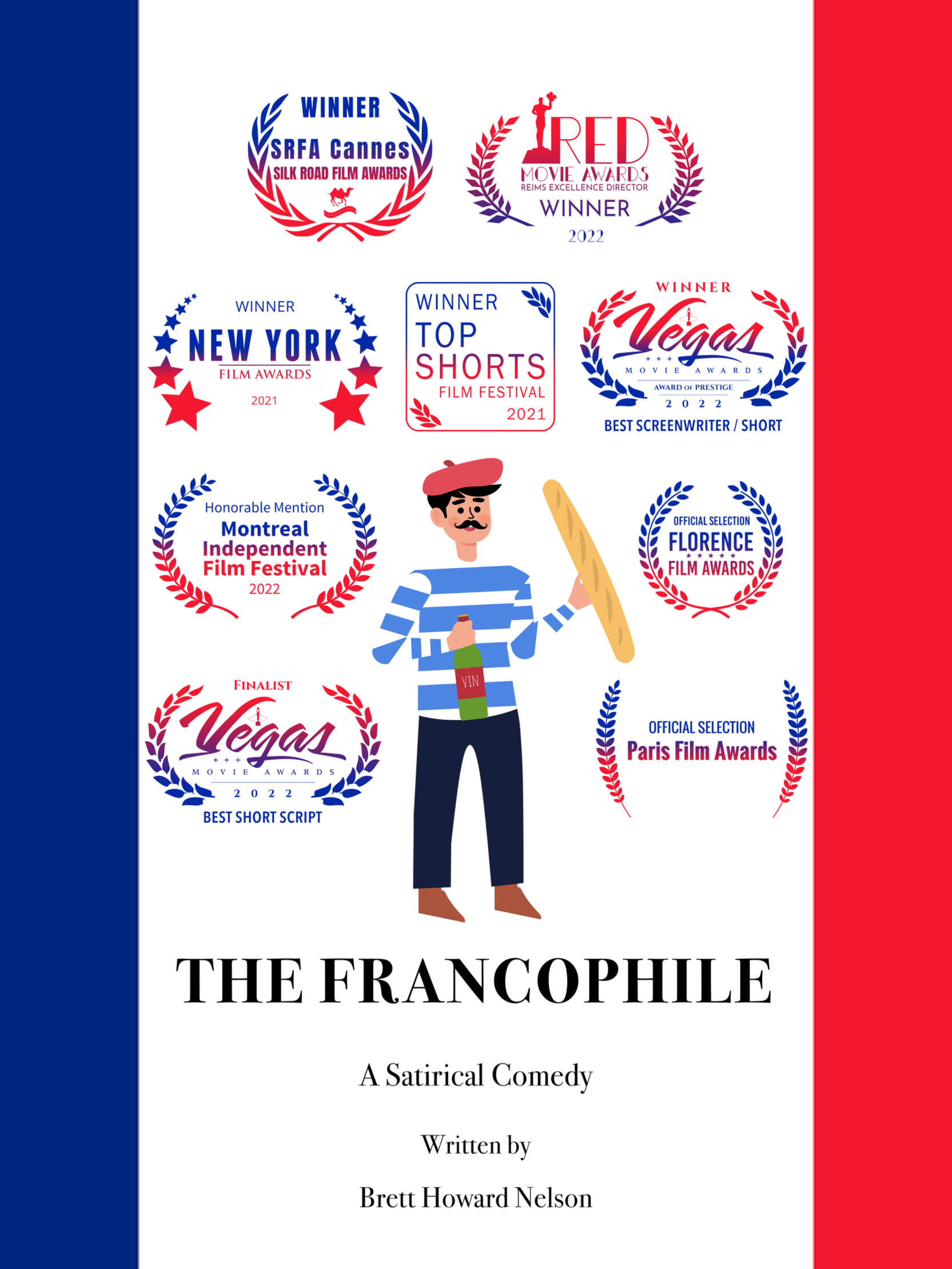 The Francophile The Francophile comedy short script laurel poster.