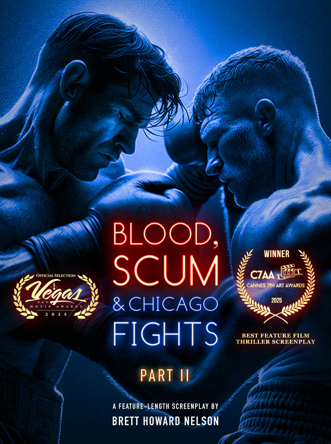 Blood, Scum & Chicago Fights: Part 2 film noir screenplay laurel poster.