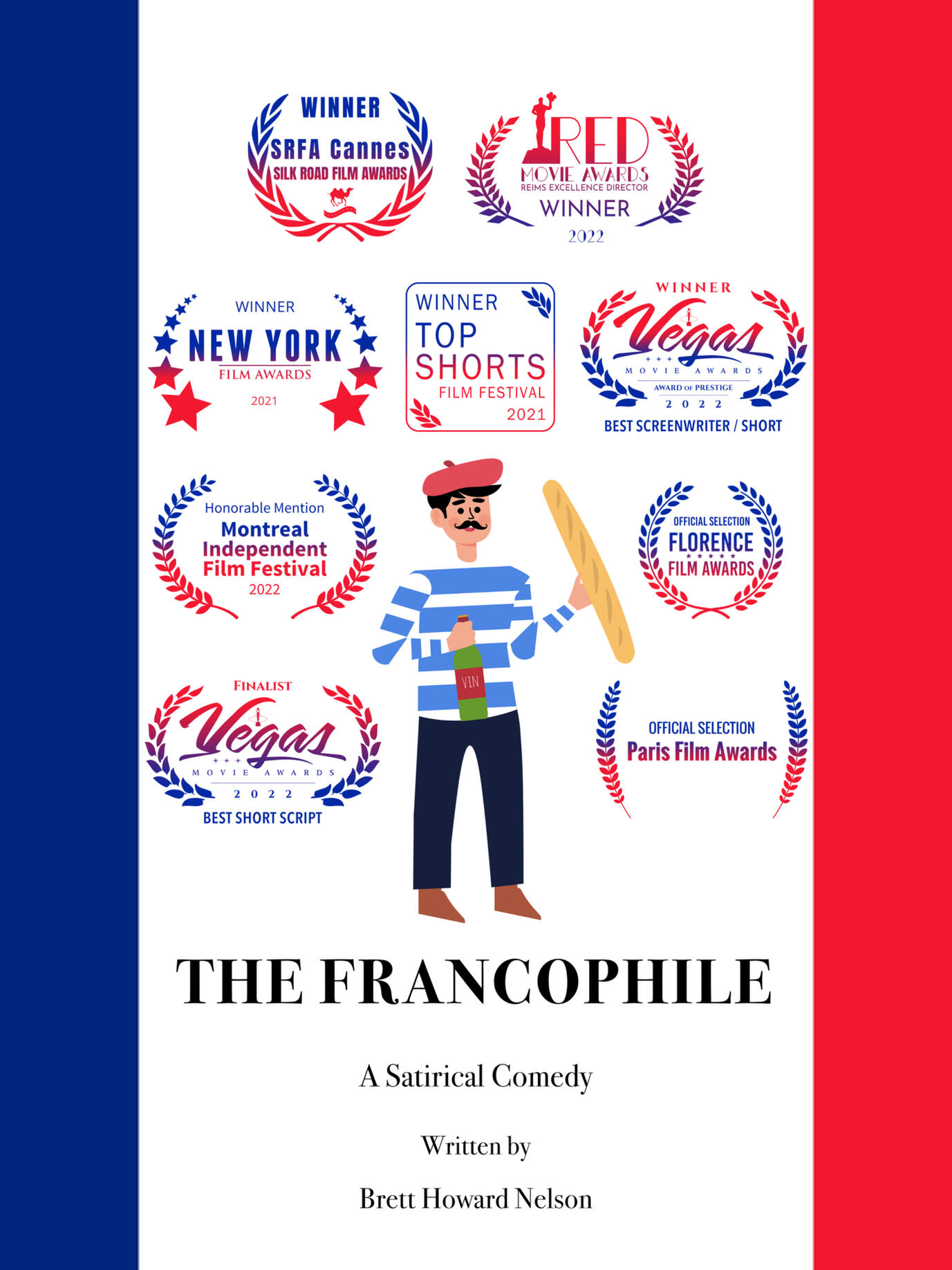 The Francophile The Francophile comedy short script laurel poster.