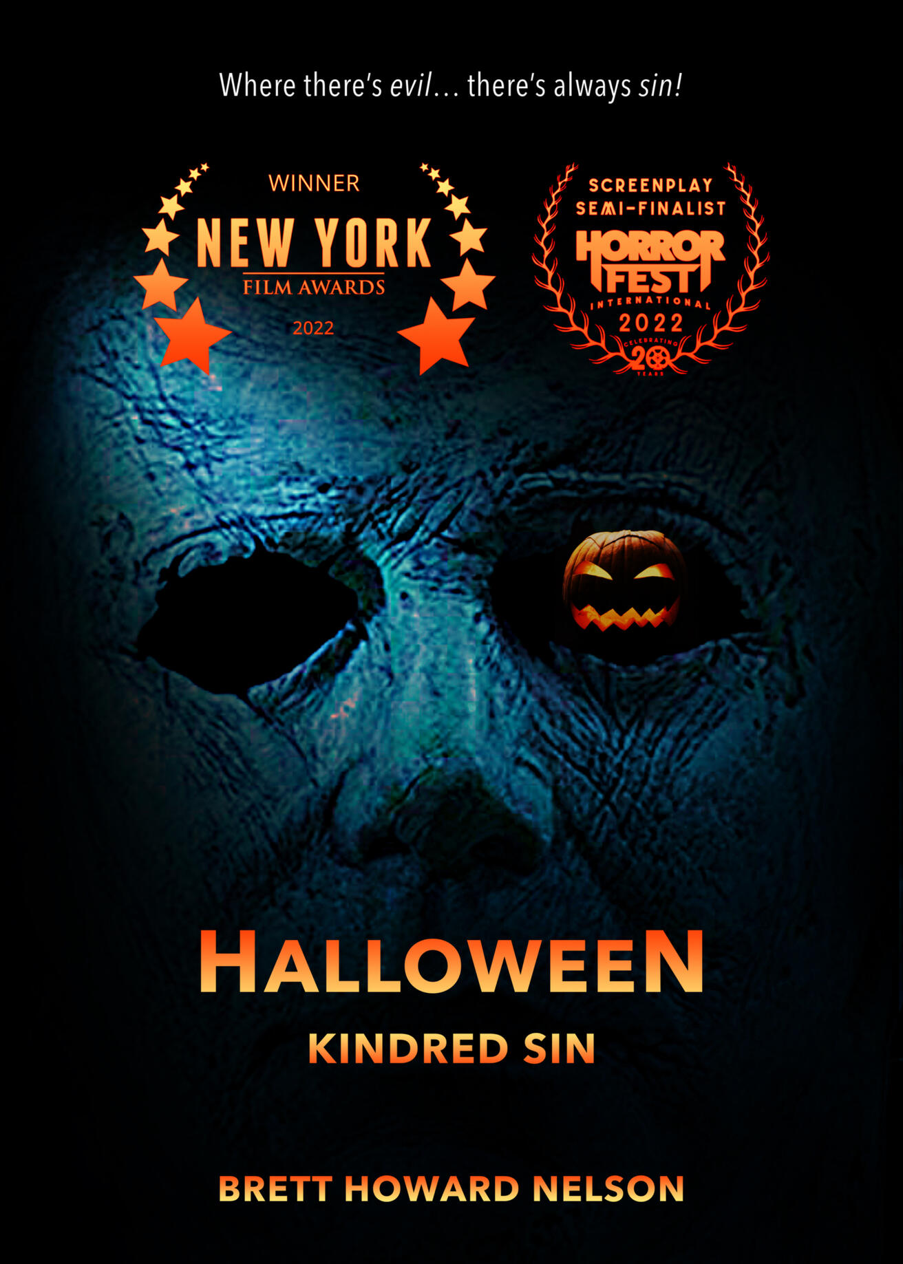 Halloween: Kindred Sin horror short script laurel poster.