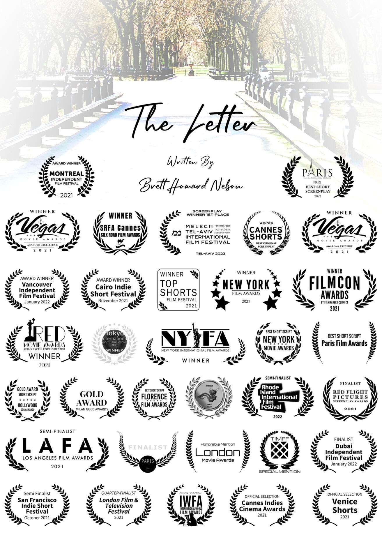 The Letter drama short script laurel poster.