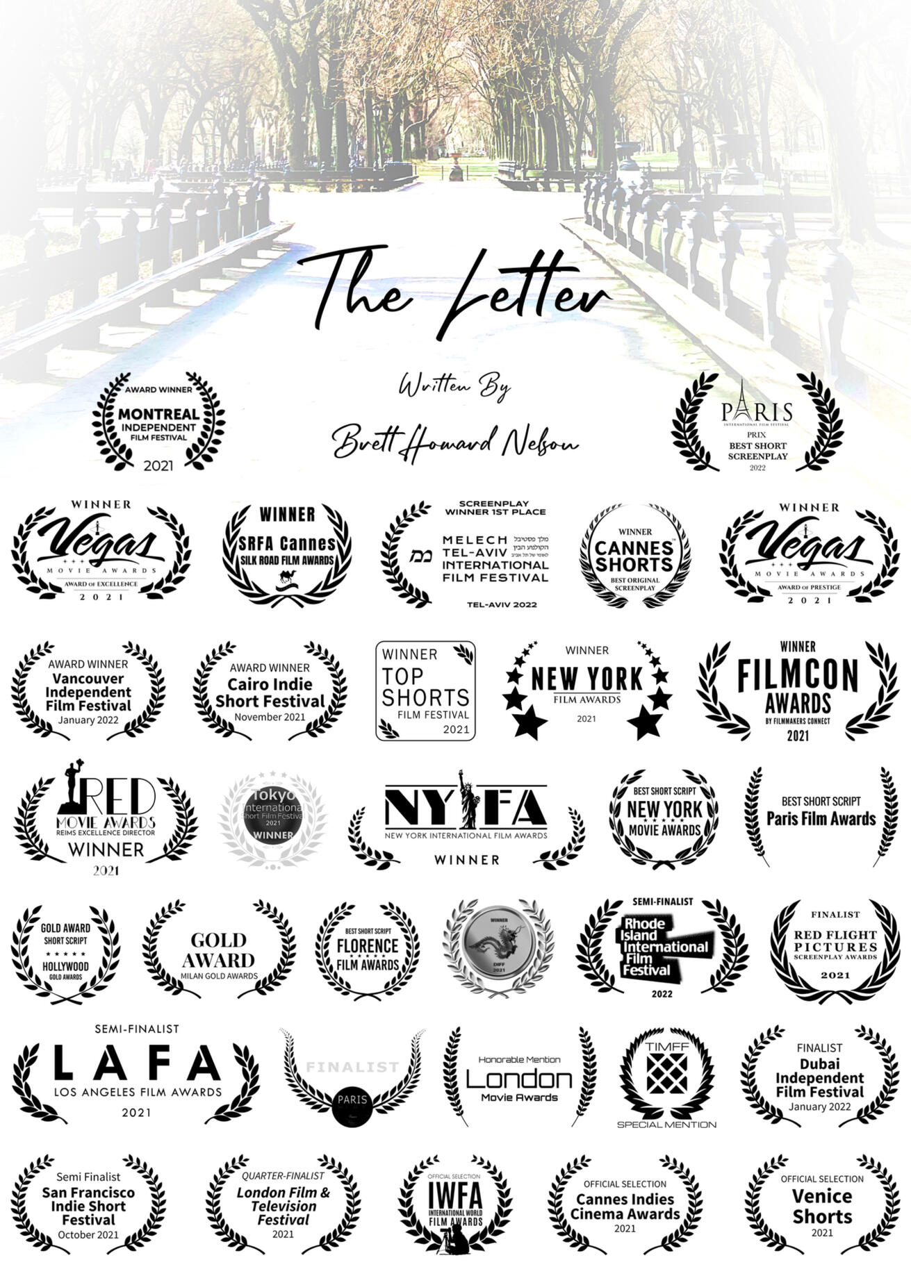 The Letter The Letter drama short script laurel poster.